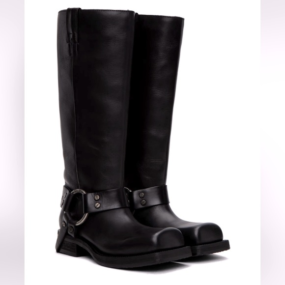 ACNE STUDIOS BLACK BUCKLE BOOTS - Picture 4 of 9